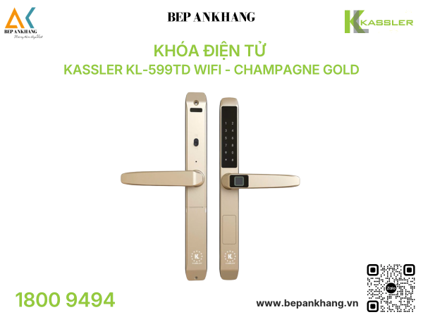 Khóa điện tử Kassler KL-599TD Wifi - Champagne Gold